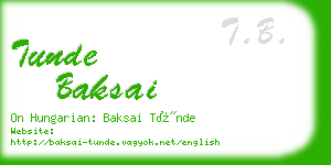 tunde baksai business card